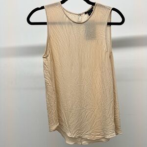 Theory Peach Silk Sleeveless Tank Top